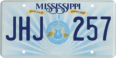 MS license plate JHJ257