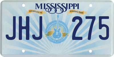 MS license plate JHJ275