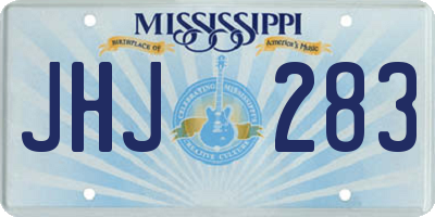 MS license plate JHJ283