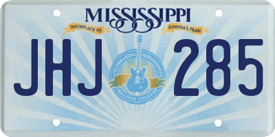 MS license plate JHJ285