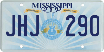MS license plate JHJ290