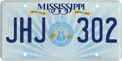 MS license plate JHJ302