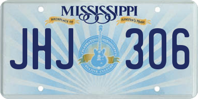 MS license plate JHJ306