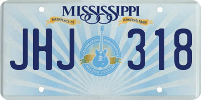 MS license plate JHJ318