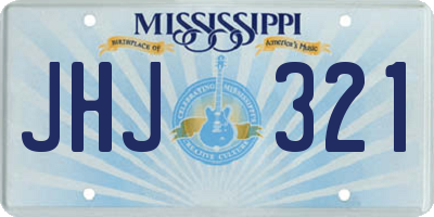 MS license plate JHJ321