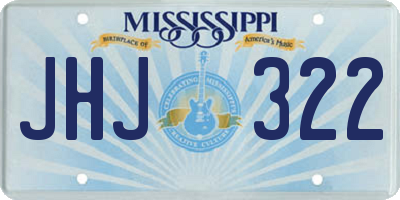 MS license plate JHJ322