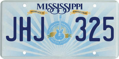 MS license plate JHJ325