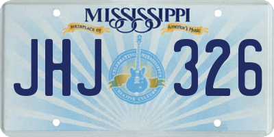 MS license plate JHJ326