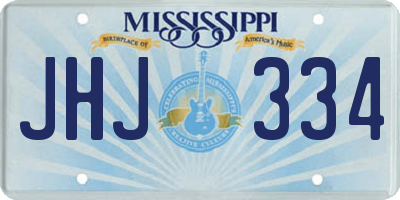 MS license plate JHJ334