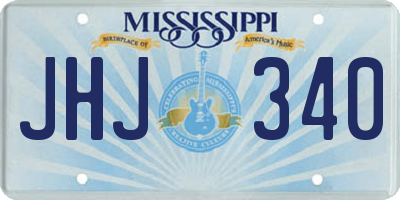 MS license plate JHJ340