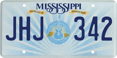 MS license plate JHJ342