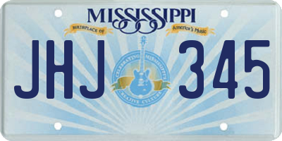 MS license plate JHJ345