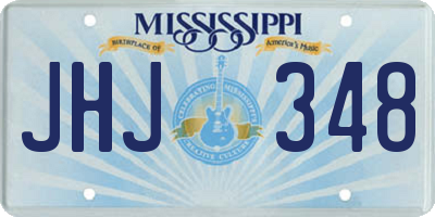 MS license plate JHJ348