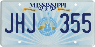 MS license plate JHJ355