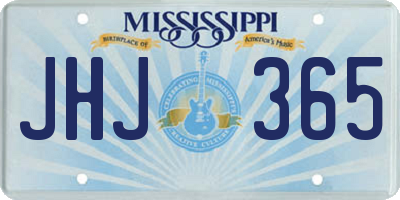 MS license plate JHJ365