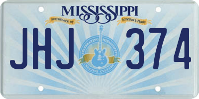 MS license plate JHJ374