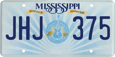 MS license plate JHJ375