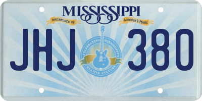 MS license plate JHJ380