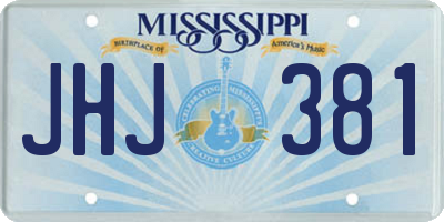 MS license plate JHJ381