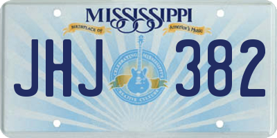 MS license plate JHJ382