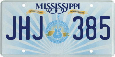 MS license plate JHJ385