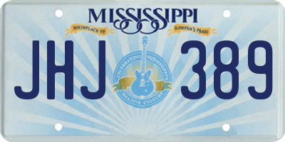 MS license plate JHJ389