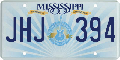 MS license plate JHJ394