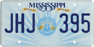 MS license plate JHJ395