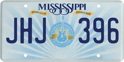 MS license plate JHJ396