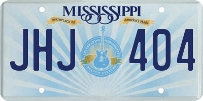MS license plate JHJ404