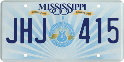 MS license plate JHJ415