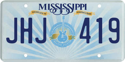 MS license plate JHJ419