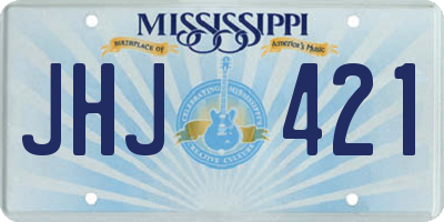 MS license plate JHJ421
