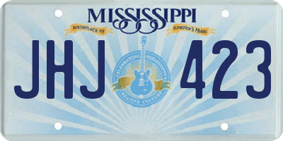 MS license plate JHJ423