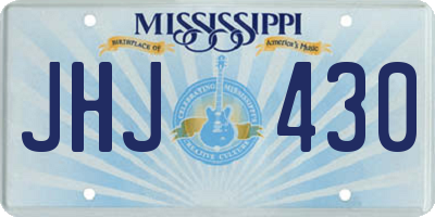 MS license plate JHJ430