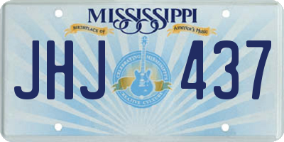 MS license plate JHJ437