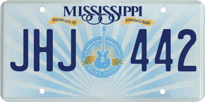 MS license plate JHJ442