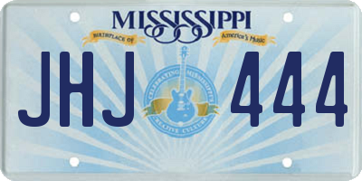 MS license plate JHJ444