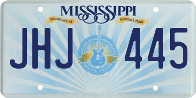 MS license plate JHJ445