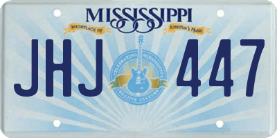 MS license plate JHJ447
