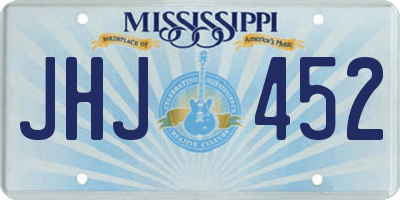 MS license plate JHJ452