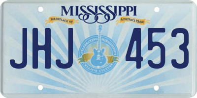 MS license plate JHJ453