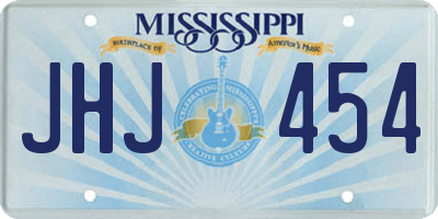 MS license plate JHJ454