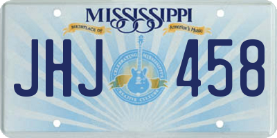 MS license plate JHJ458