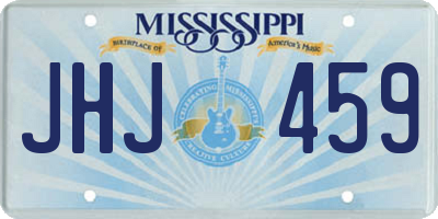 MS license plate JHJ459