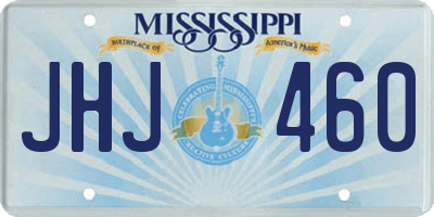 MS license plate JHJ460