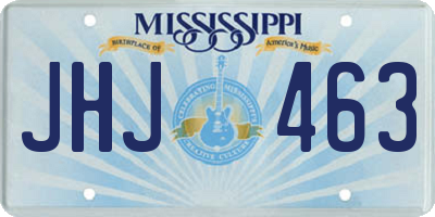 MS license plate JHJ463
