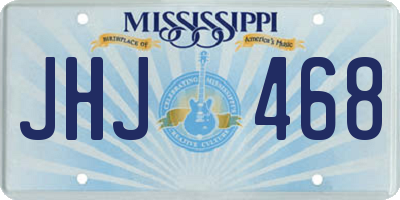 MS license plate JHJ468