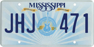 MS license plate JHJ471