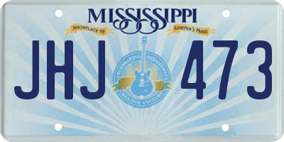 MS license plate JHJ473